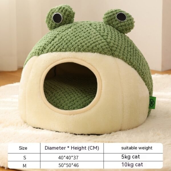 Little Frog Warm Plush Cat Nest