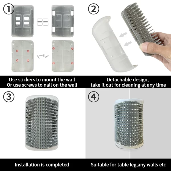 Wall Rubbing Brush Hair Removal Massage Comb