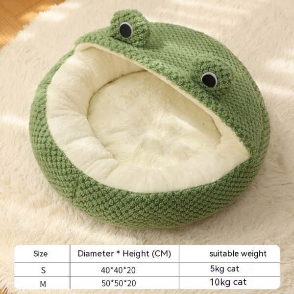 Little Frog Warm Plush Cat Nest