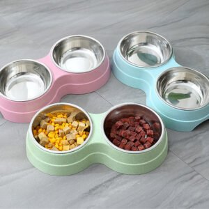 Tail-Wagging Stainless Bowls