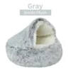 CozyCuddle Round Plush Cat Bed