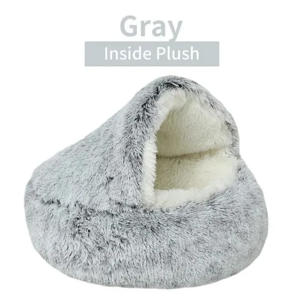 CozyCuddle Round Plush Cat Bed