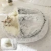 CozyCuddle Round Plush Cat Bed