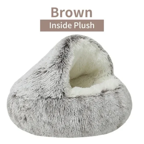 CozyCuddle Round Plush Cat Bed