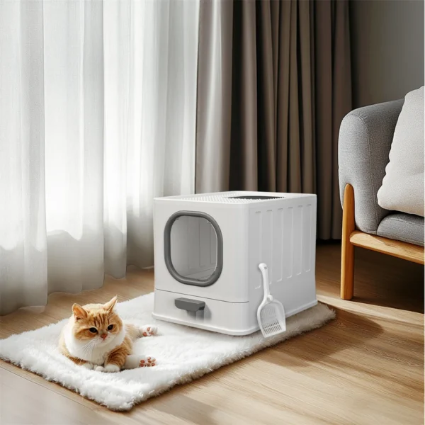 Large Space Foldable Cat Litter Box