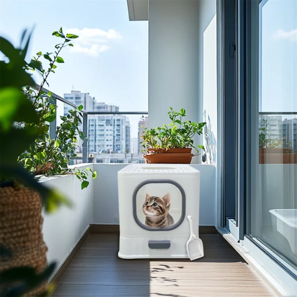 Large Space Foldable Cat Litter Box