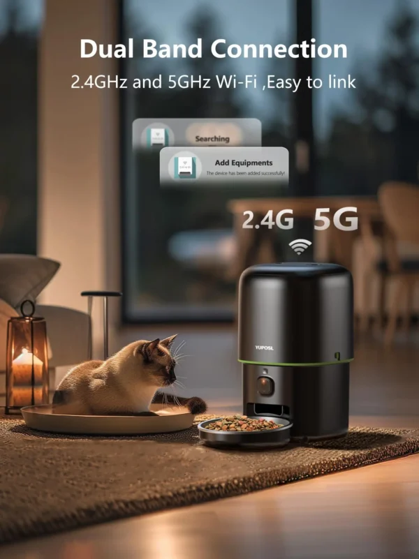 Smart Cam Food Dispenser 2.4G/5GWiFi