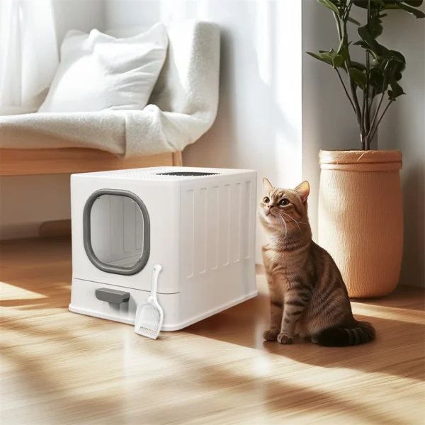 Large Space Foldable Cat Litter Box