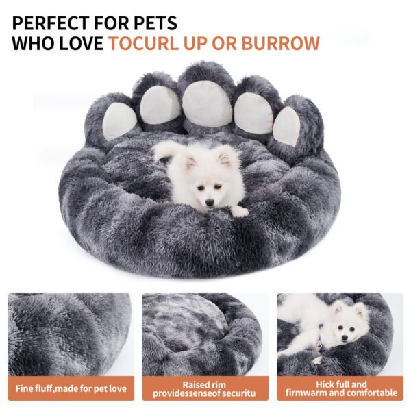 Cute Bear Paw Shape Cat Cozy Bed